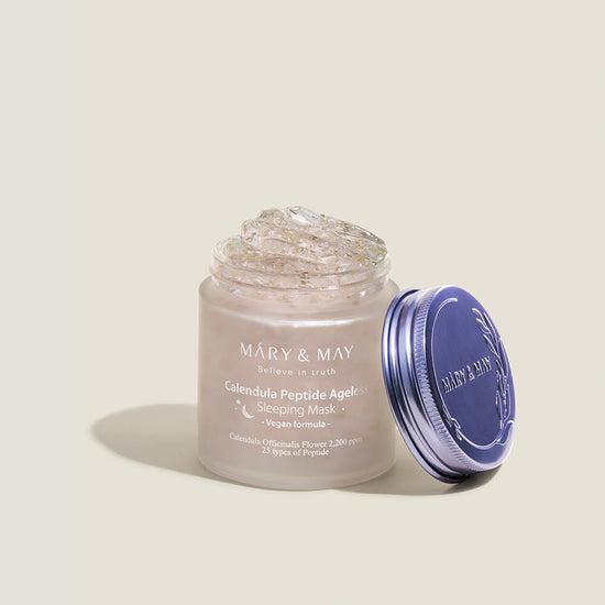 [MARY & MAY] Vegan Calendula Peptide Ageless Sleeping Mask 110g - Berry Purple 