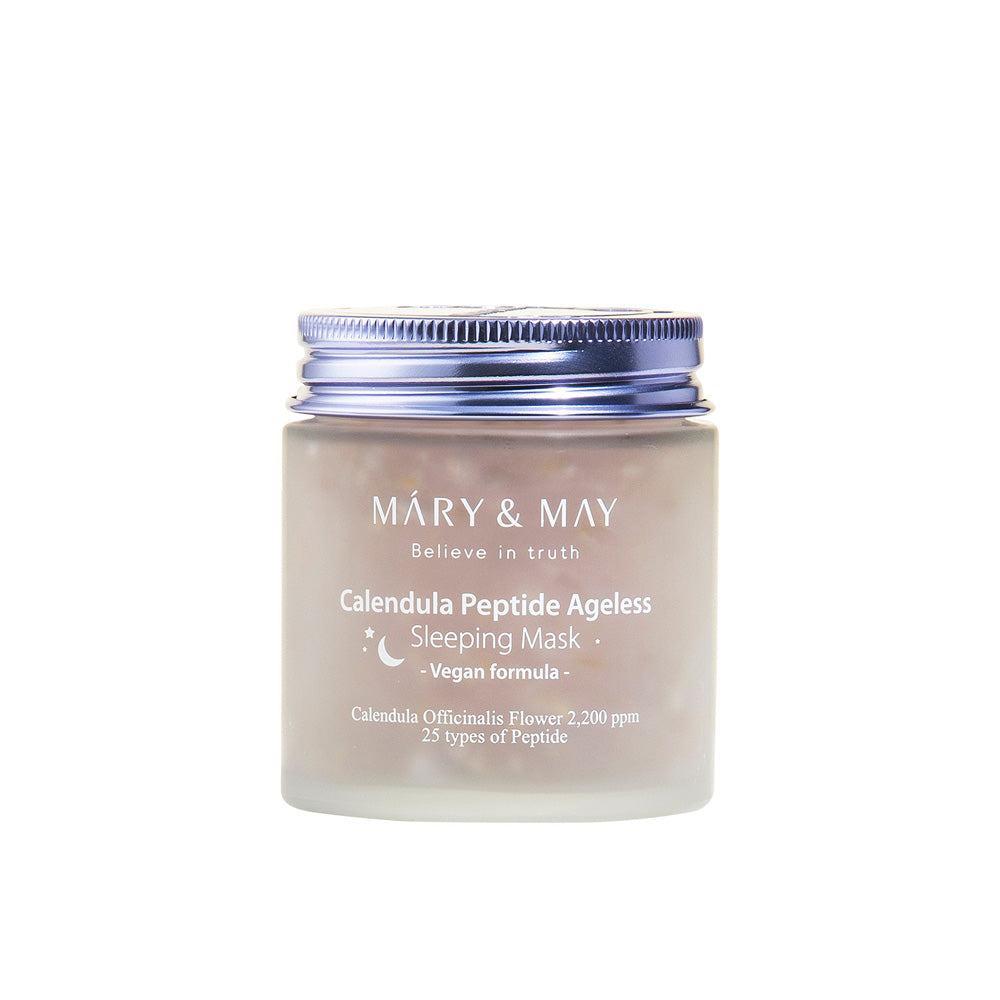 [MARY & MAY] Vegan Calendula Peptide Ageless Sleeping Mask 110g - Berry Purple 