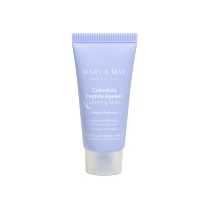 [MARY & MAY] Vegan Calendula Peptide Ageless Sleeping Mask 30g - Berry Purple 