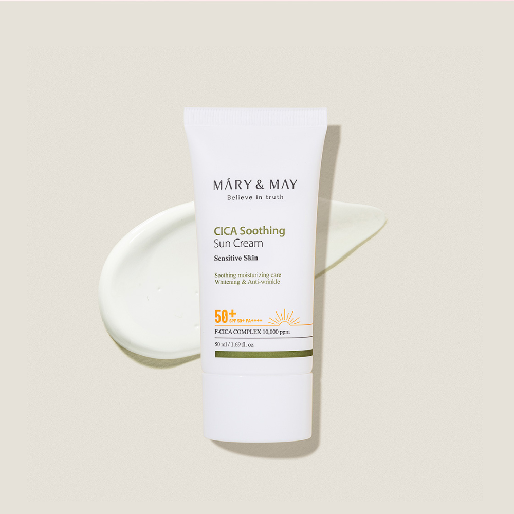 [MARY & MAY] Vegan CICA Soothing Sun Cream SPF50+ PA++++ 50ml - Berry Purple 