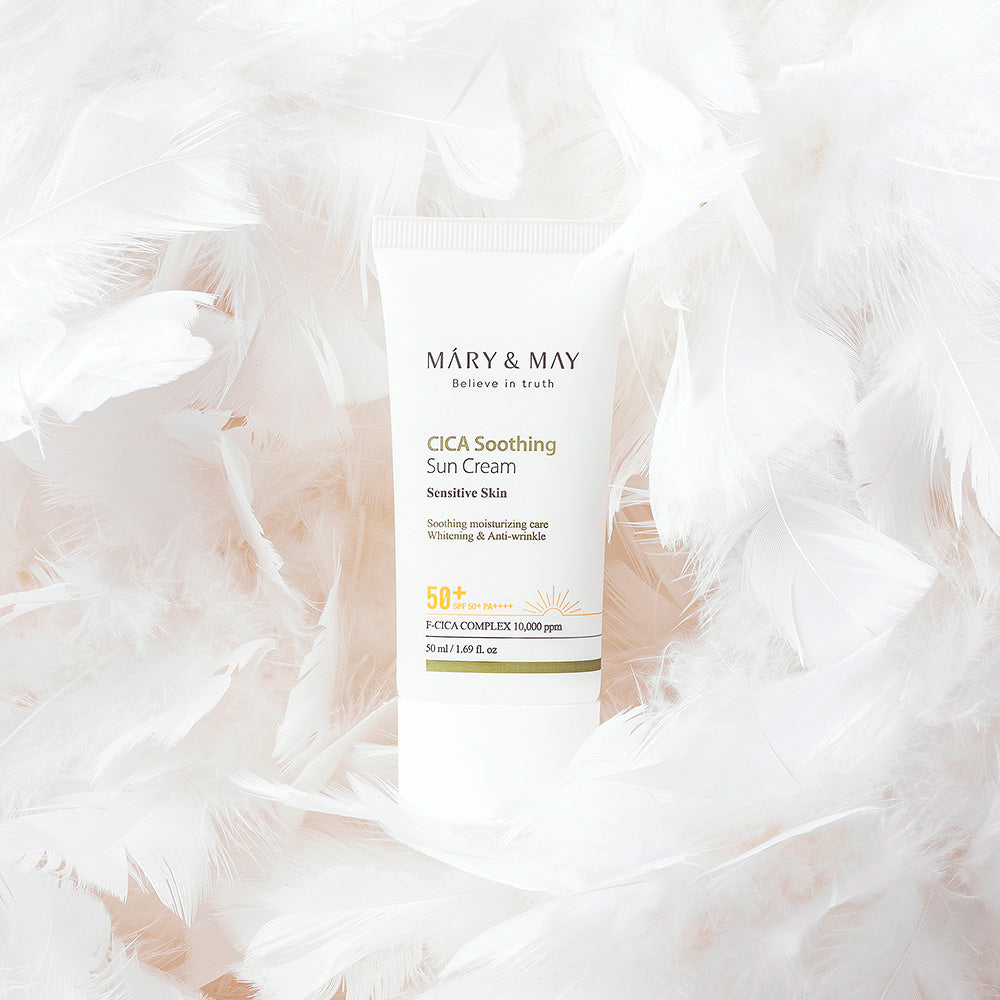 [MARY & MAY] Vegan CICA Soothing Sun Cream SPF50+ PA++++ 50ml - Berry Purple 