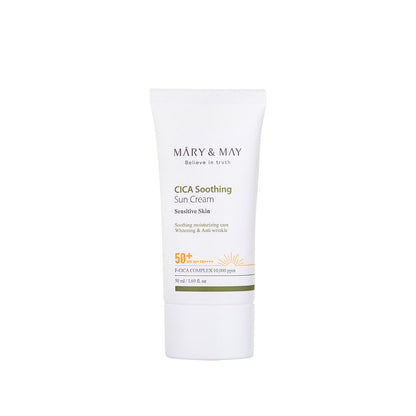 [MARY & MAY] Vegan CICA Soothing Sun Cream SPF50+ PA++++ 50ml - Berry Purple 
