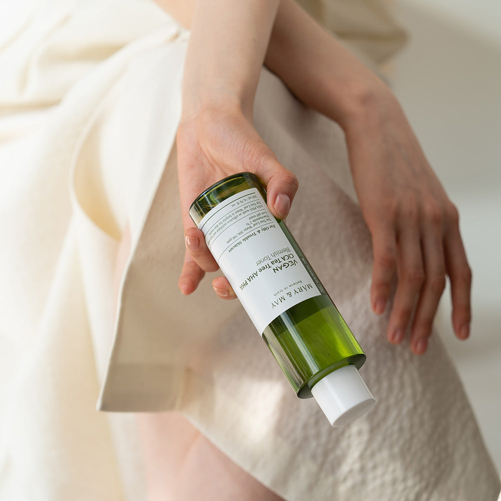 [MARY & MAY] Vegan CICA Tea Tree AHA PHA Blemish Toner 200ml - Berry Purple 