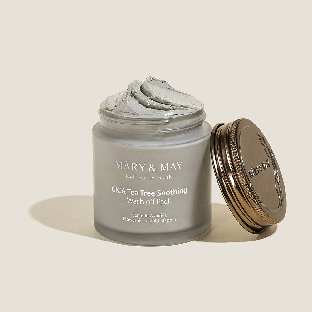 [MARY & MAY] Vegan CICA TeaTree Soothing Wash off Pack 125g - Berry Purple 
