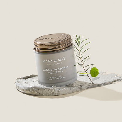 [MARY & MAY] Vegan CICA TeaTree Soothing Wash off Pack 125g - Berry Purple 