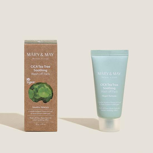 [MARY & MAY] Vegan CICA TeaTree Soothing Wash off Pack 30g - Berry Purple 