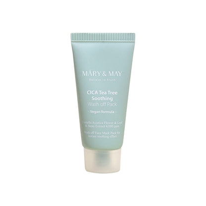 [MARY & MAY] Vegan CICA TeaTree Soothing Wash off Pack 30g - Berry Purple 