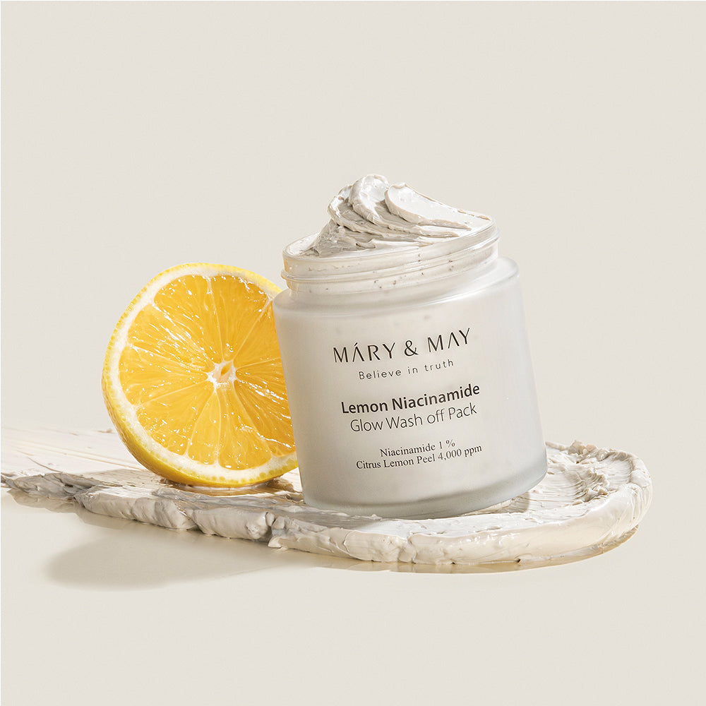 [MARY & MAY] Vegan Lemon Niacinamide Glow Wash off Pack 125g - Berry Purple 