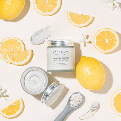 [MARY & MAY] Vegan Lemon Niacinamide Glow Wash off Pack 125g - Berry Purple 