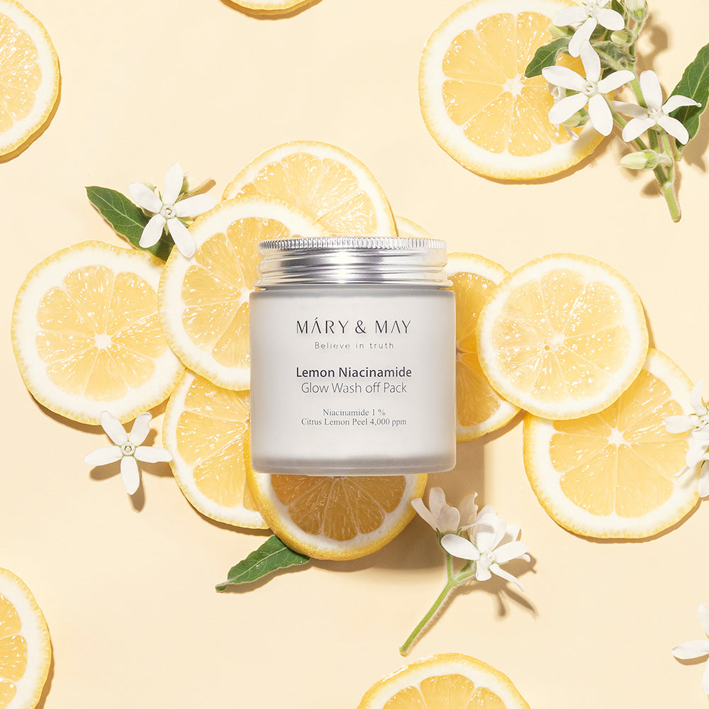 [MARY & MAY] Vegan Lemon Niacinamide Glow Wash off Pack 125g - Berry Purple 