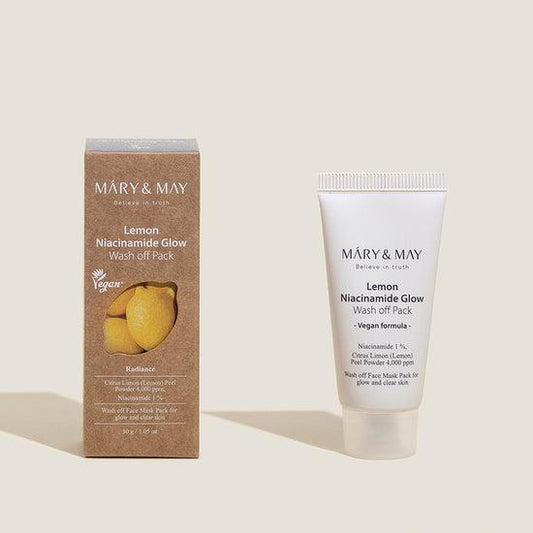 [MARY & MAY] Vegan Lemon Niacinamide Glow Wash off Pack 30g - Berry Purple 