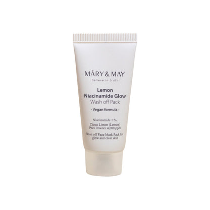 [MARY & MAY] Vegan Lemon Niacinamide Glow Wash off Pack 30g - Berry Purple 