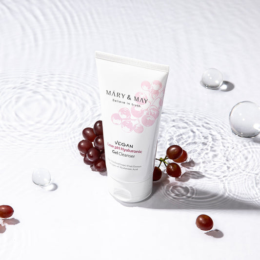 [MARY & MAY] Vegan Low pH Hyaluronic Gel Cleanser 150ml - Berry Purple 