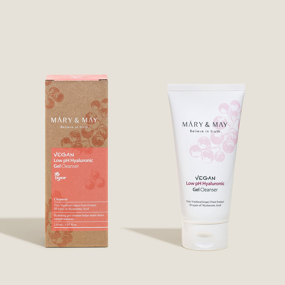 [MARY & MAY] Vegan Low pH Hyaluronic Gel Cleanser 150ml - Berry Purple 