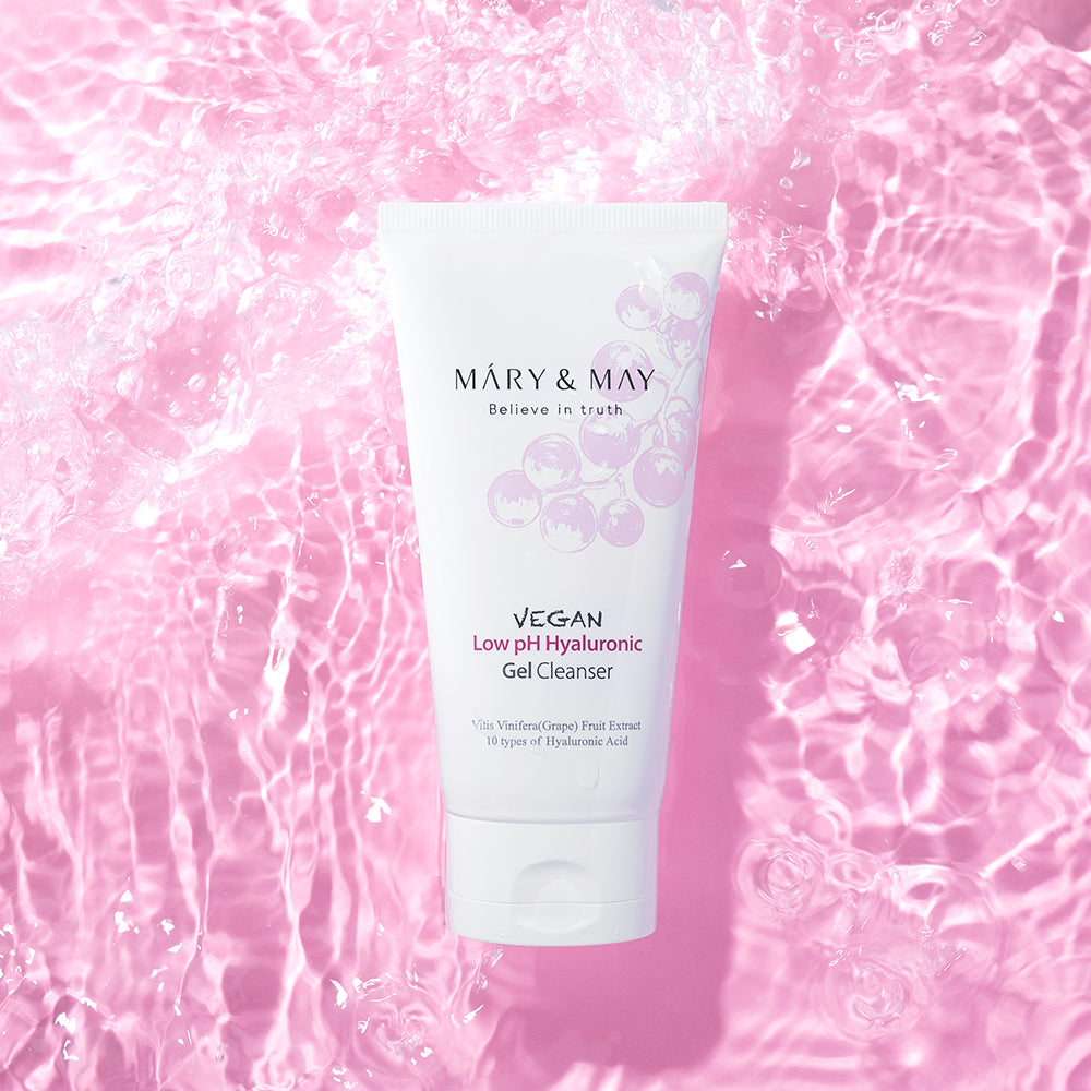 [MARY & MAY] Vegan Low pH Hyaluronic Gel Cleanser 150ml - Berry Purple 