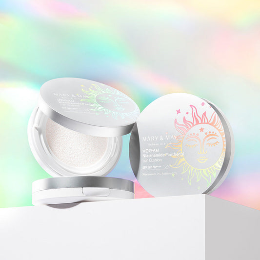 [MARY & MAY] Vegan Niacinamide Panthenol Sun Cushion SPF50+ PA++++ 25g - Berry Purple 