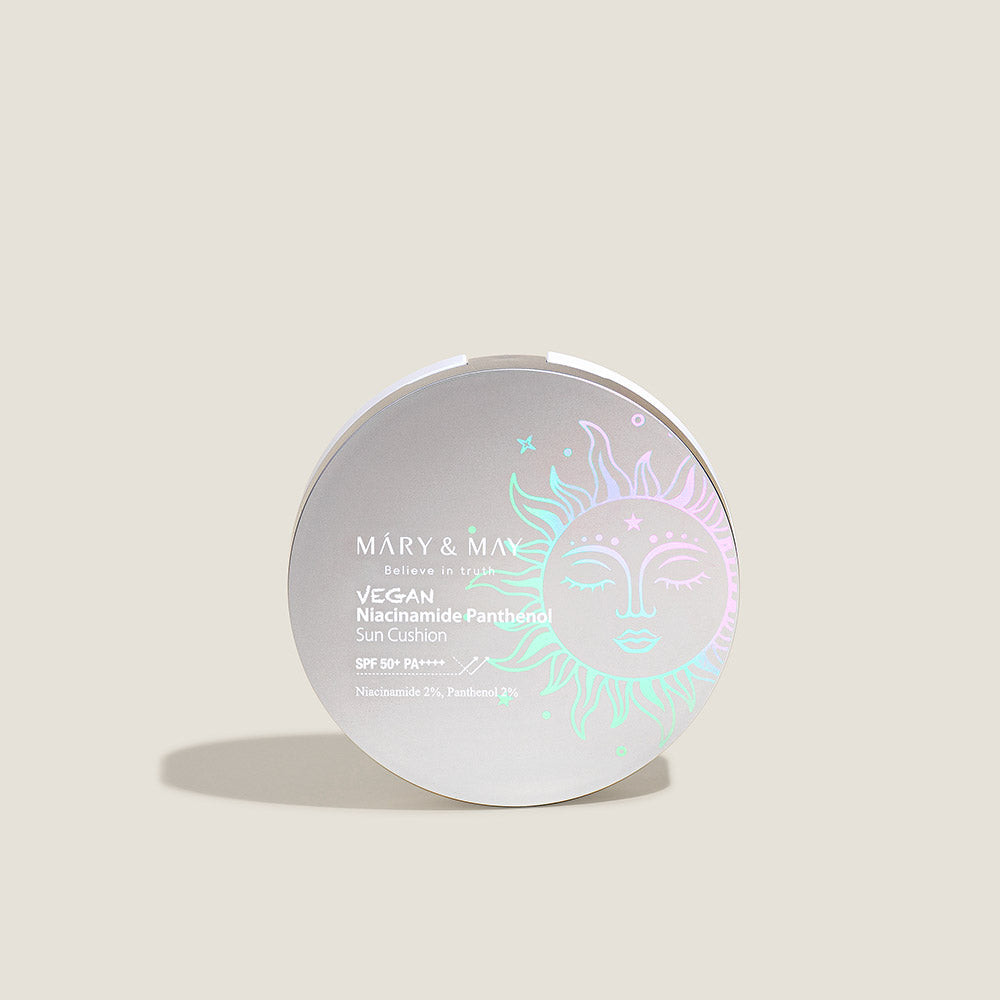 [MARY & MAY] Vegan Niacinamide Panthenol Sun Cushion SPF50+ PA++++ 25g - Berry Purple 