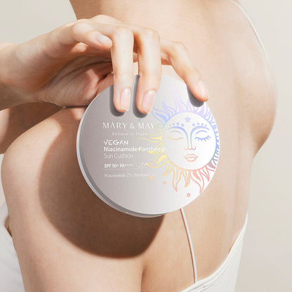 [MARY & MAY] Vegan Niacinamide Panthenol Sun Cushion SPF50+ PA++++ 25g - Berry Purple 