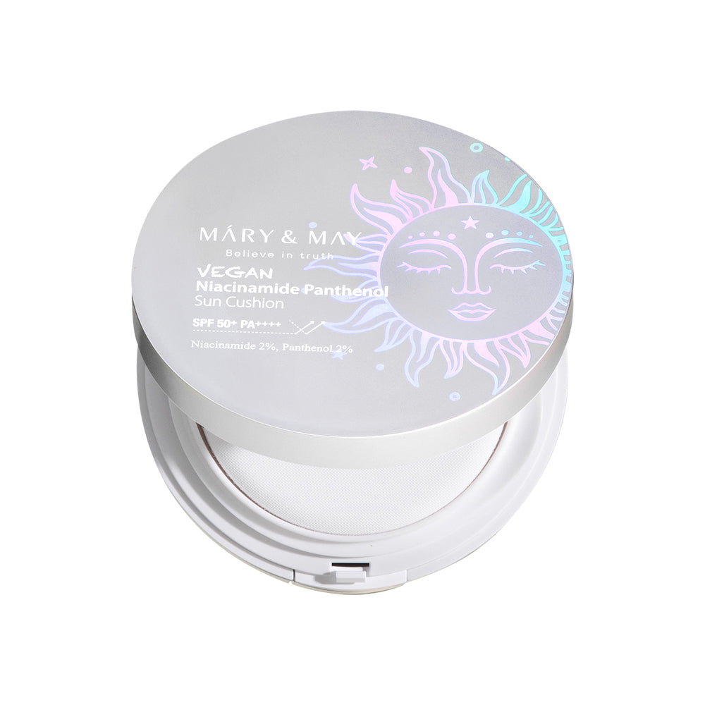 [MARY & MAY] Vegan Niacinamide Panthenol Sun Cushion SPF50+ PA++++ 25g - Berry Purple 