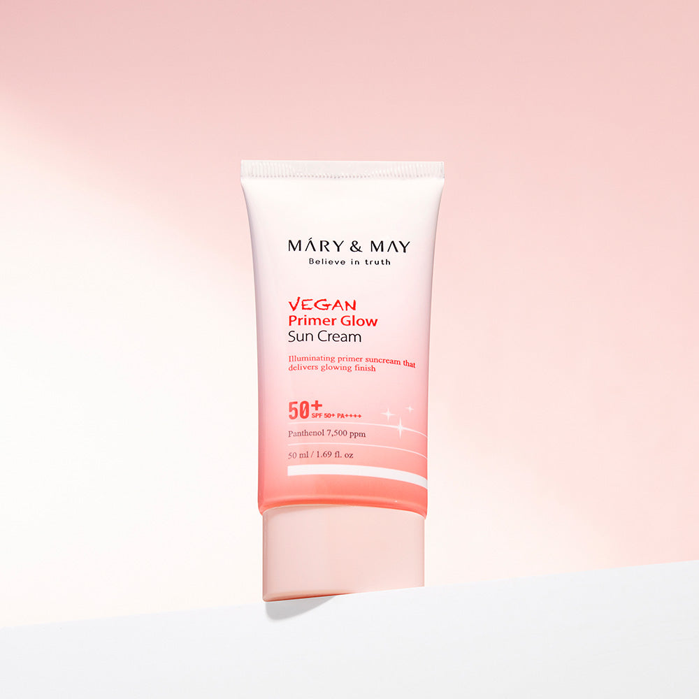 [MARY & MAY] Vegan Primer Glow Sun Cream SPF50+ PA++++ 50ml - Berry Purple 