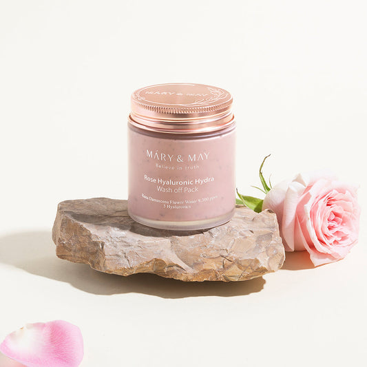 [MARY & MAY] Vegan Rose Hyaluronic Hydra Wash off Pack 125g - Berry Purple 