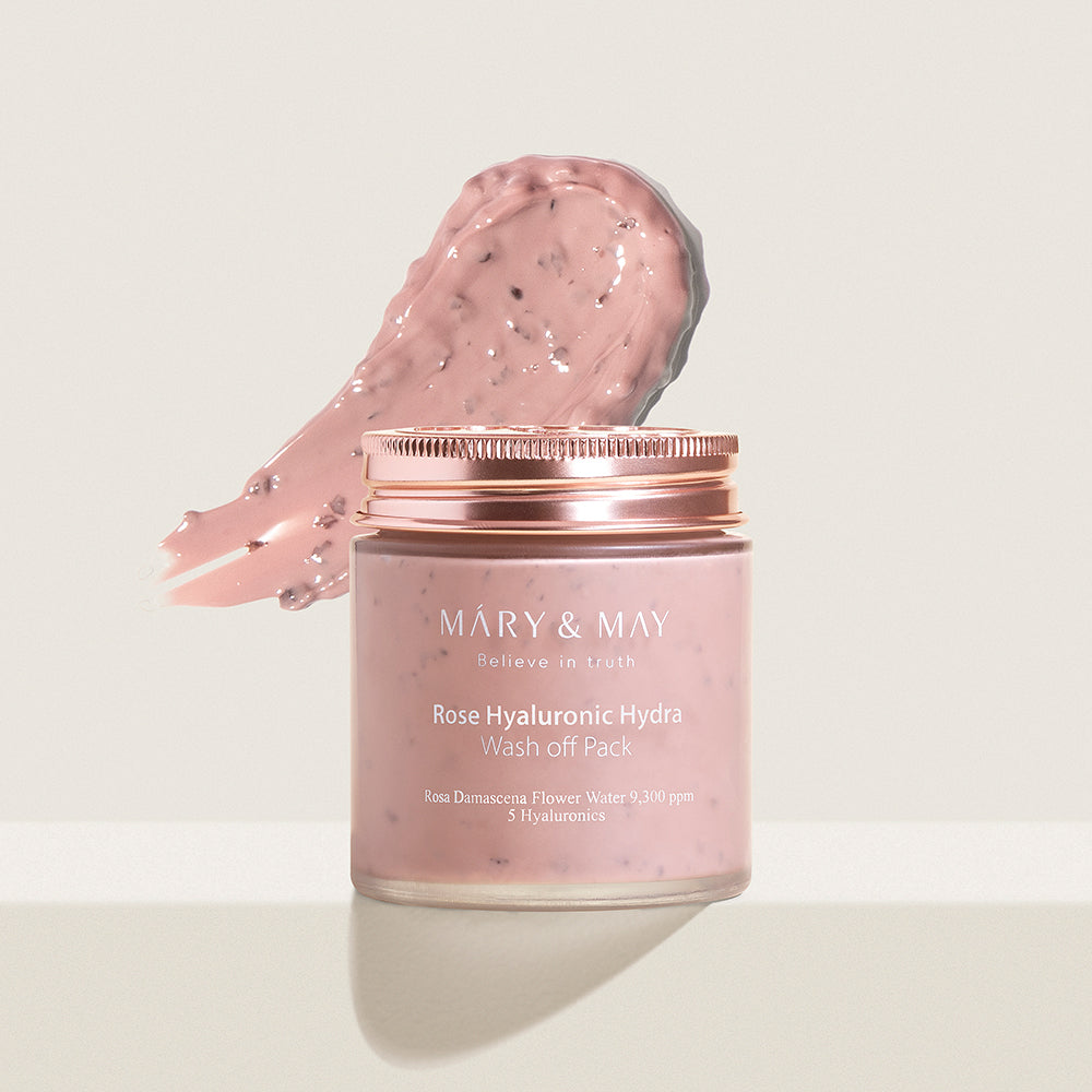 [MARY & MAY] Vegan Rose Hyaluronic Hydra Wash off Pack 125g - Berry Purple 