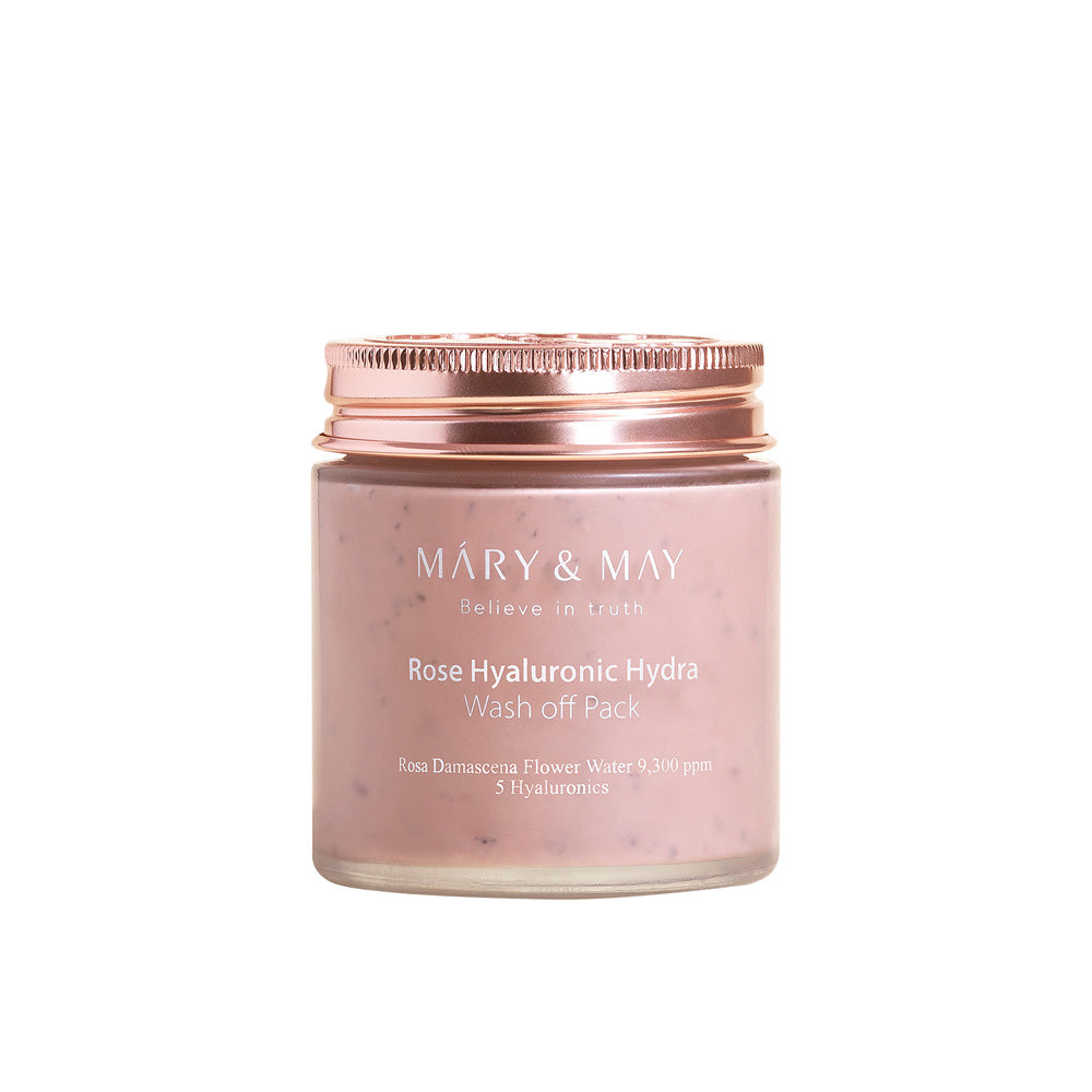 [MARY & MAY] Vegan Rose Hyaluronic Hydra Wash off Pack 125g - Berry Purple 