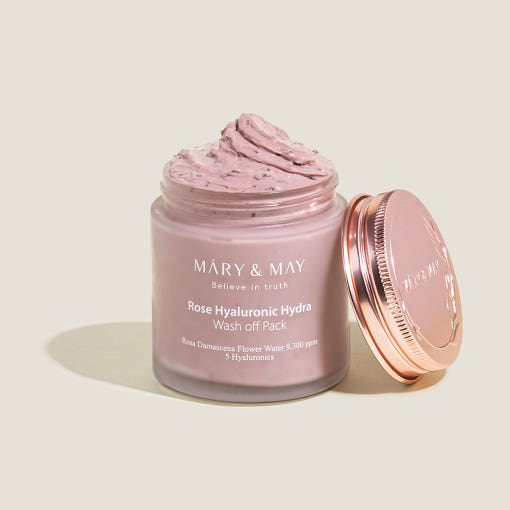 [MARY & MAY] Vegan Rose Hyaluronic Hydra Wash off Pack 300g - Berry Purple 