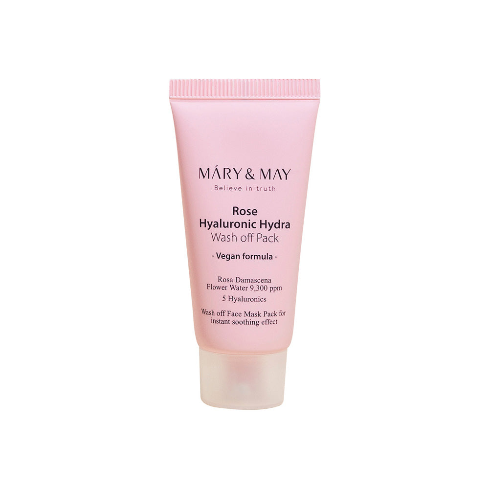 [MARY & MAY] Vegan Rose Hyaluronic Hydra Wash off Pack 30g - Berry Purple 