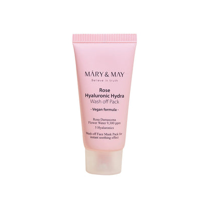 [MARY & MAY] Vegan Rose Hyaluronic Hydra Wash off Pack 30g - Berry Purple 
