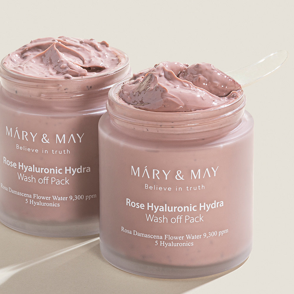 [MARY & MAY] Vegan Rose Hyaluronic Mask Special Set (125g+30g) - Berry Purple 