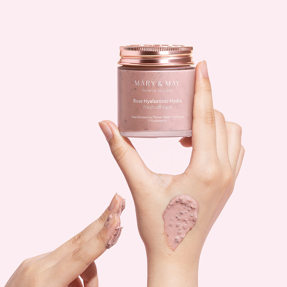 [MARY & MAY] Vegan Rose Hyaluronic Mask Special Set (125g+30g) - Berry Purple 