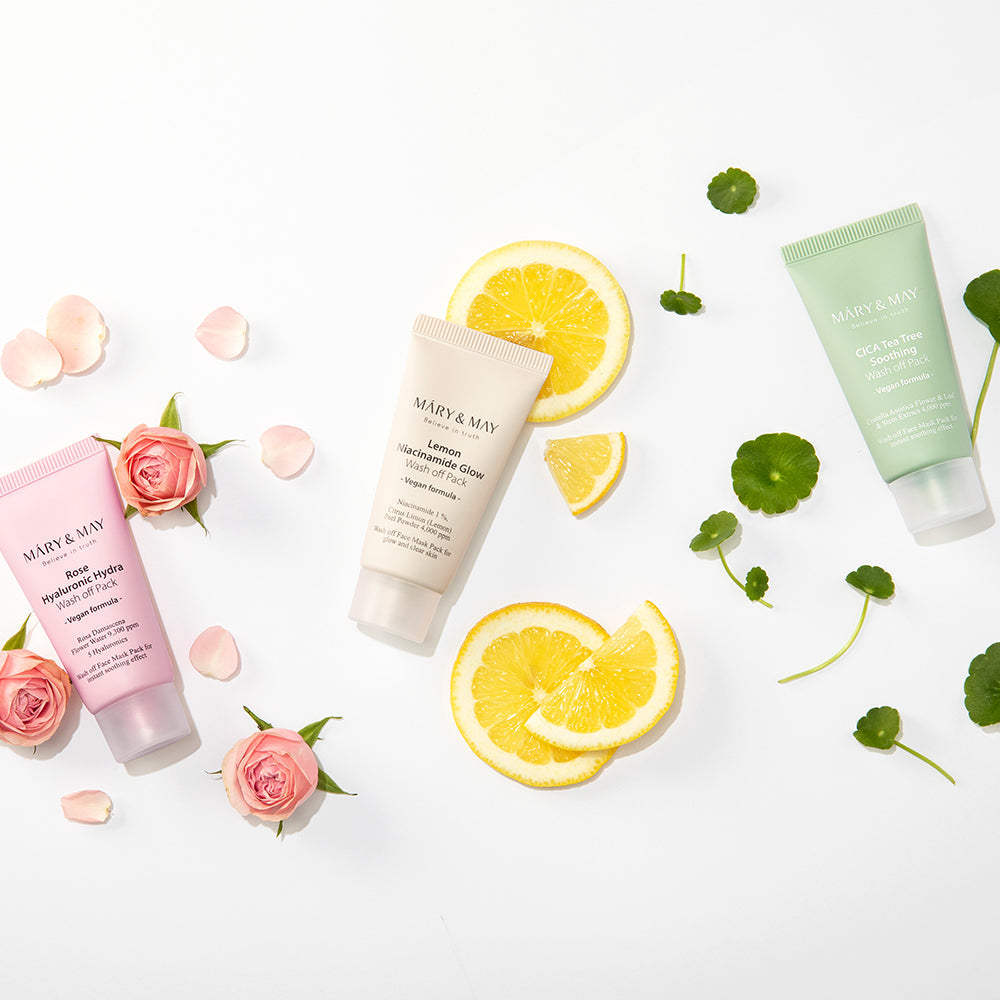 [MARY & MAY] Vegan Wash Off Mask Mini Gift Set (30g x 5) - Berry Purple 