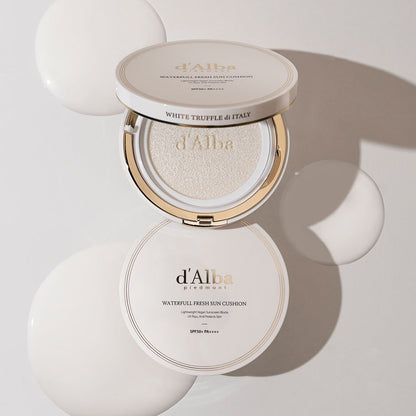 d'Alba Waterful Fresh Sun Cushion 25g+25g(refill) SPF50+/PA++++ - Berry Purple 