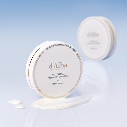 d'Alba Waterfull Fresh Sun Cushion 15g SPF50+/PA++++ - Berry Purple 