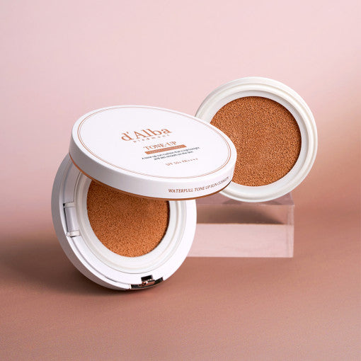 d'Alba Waterfull Tone-Up Sun Cushion 15g+15g(refill) SPF50+/PA++++ - Berry Purple 