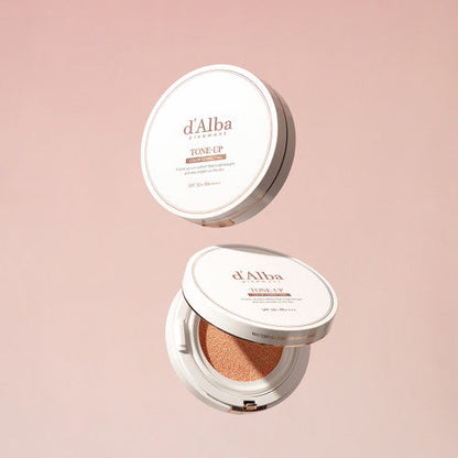 d'Alba Waterfull Tone-Up Sun Cushion 15g+15g(refill) SPF50+/PA++++ - Berry Purple 