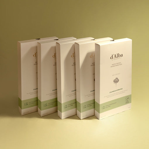 d'Alba White Truffle Double Mask Pack [Calming/Hydrating] 34.5g X 20ea - Berry Purple 