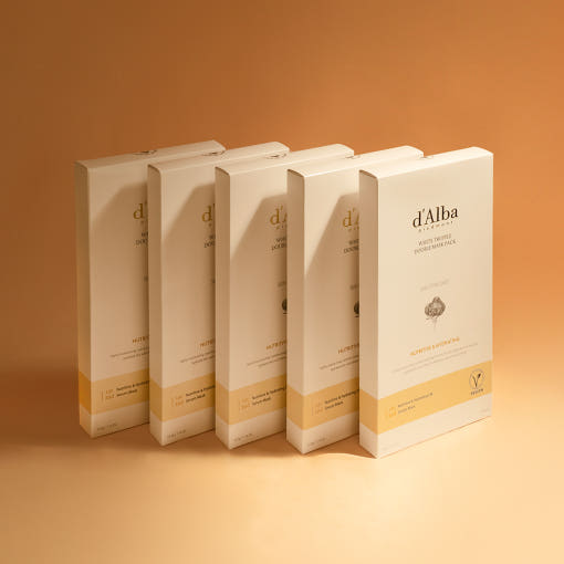 d'Alba White Truffle Double Mask Pack [Nutritive/Hydrating] 32.5g X 20ea - Berry Purple 