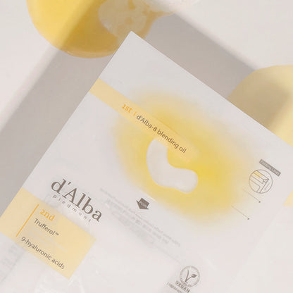 d'Alba White Truffle Double Mask Pack [Nutritive/Hydrating] 32.5g X 20ea - Berry Purple 
