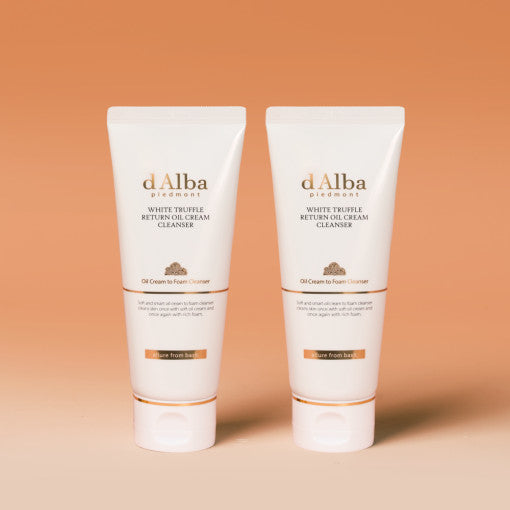 d'Alba White Truffle Return Oil Cream Cleanser (Tube) 100ml X 2ea - Berry Purple 