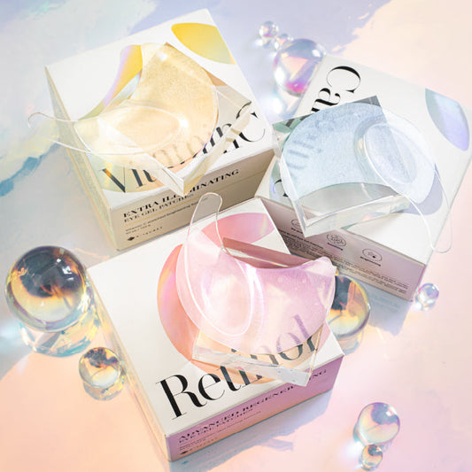 K-SECRET Eye Gel Patches Set (RETINOL + VITAMIN C + CAFFEINE) 60ea/102g*3 - Berry Purple 
