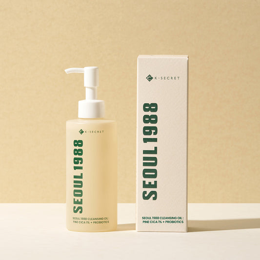 K-SECRET SEOUL 1988 Cleansing Oil : Pine Cica 1% + Probiotics 200ml - Berry Purple 