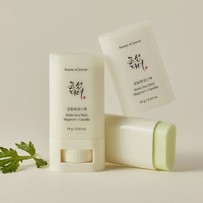 [Beauty of Joseon] Matte sun stick : Mugwort + Camelia 18g (SPF50+ PA++++) X 2EA [DOUBLE SET] - Berry Purple 